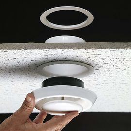 Deflecto ABS Round Ceiling Diffuser , White Ceiling Air Valve 4'' 100 MM