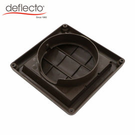 4 Inch Plastic Air Vents Hood Gravity Brown Louvered AC Cap Wall Cover