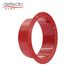 Red Collar HVAC Accessories 6 Inches 150mm Plastic Flange 4 Screw Hole Easy Installation