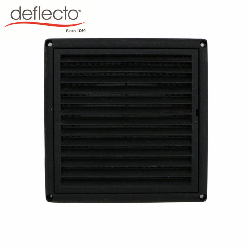 4 Inch Plastic Vent Cap Black Outdoor Fixed Louver Cover ISO Certified