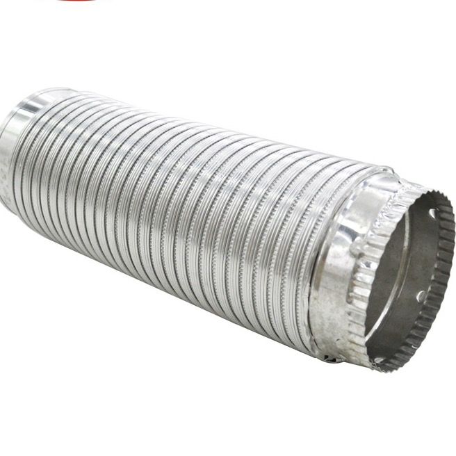 Stretchable 10'' Semi Rigid Aluminum Duct With Collars Heat Resistant